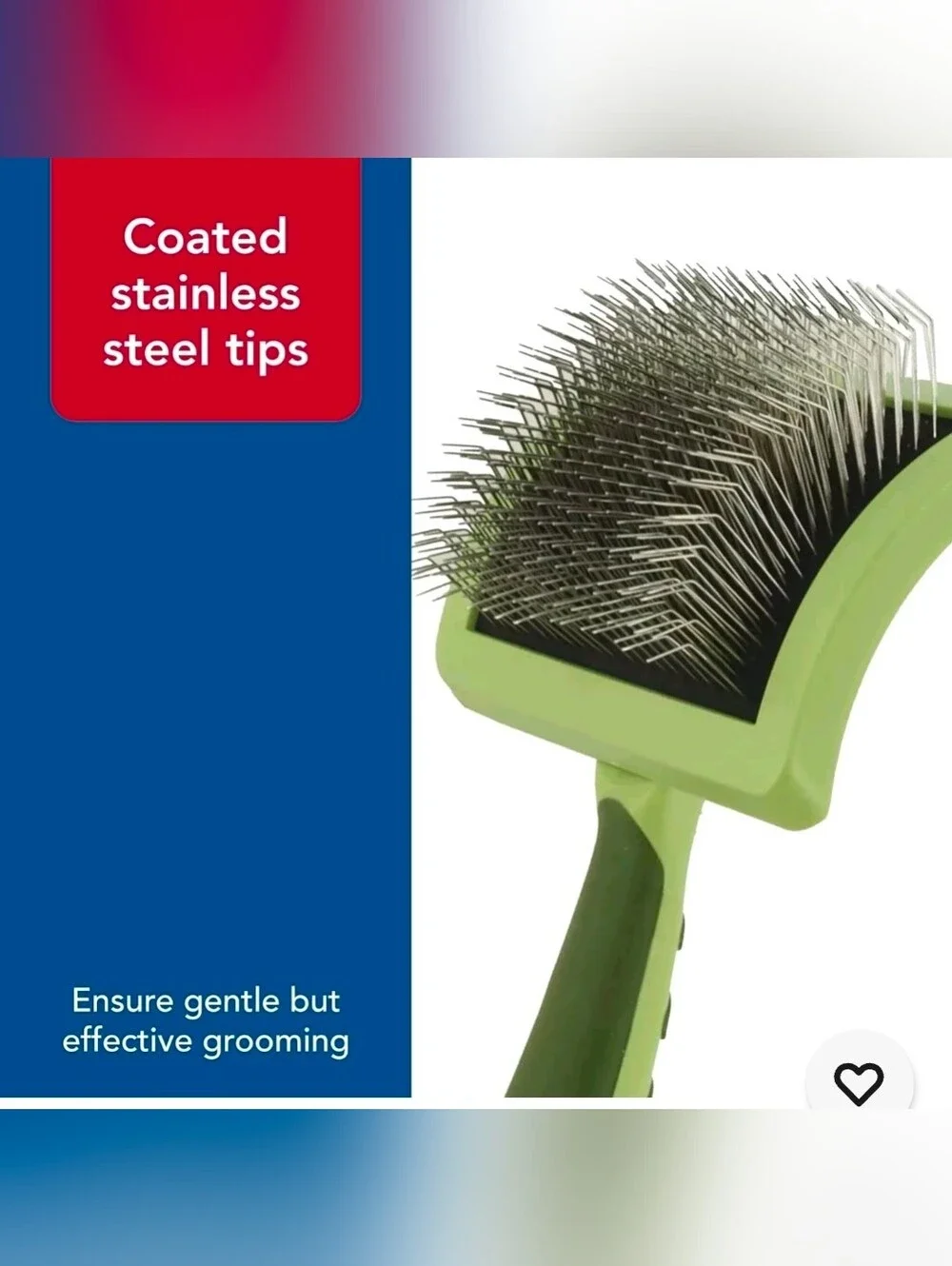 Safari Long Hair Slicker Brush, Large Breed Dog Grooming Brush Undercoat, NIB